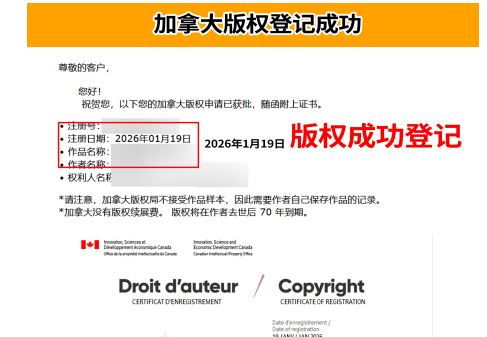 加拿大版权登记流程与办理注意事项